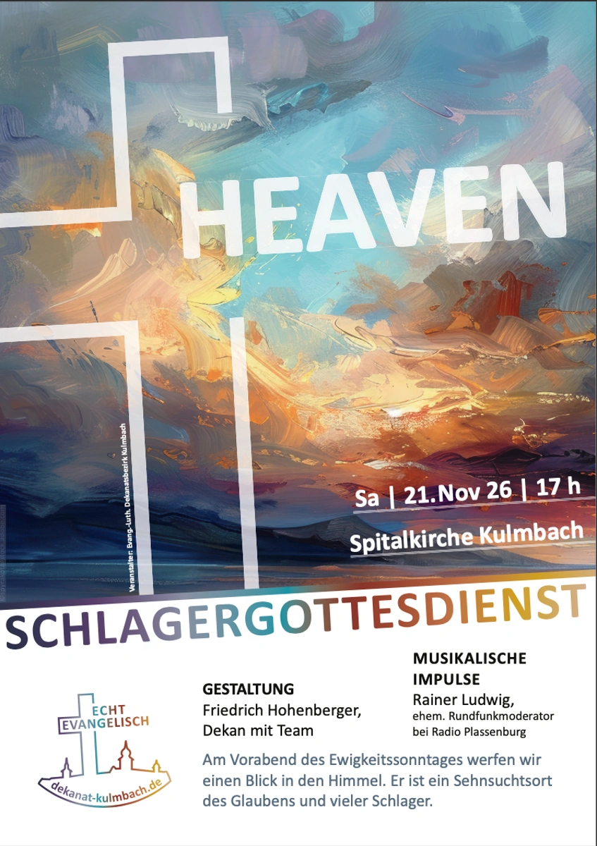 Plakat Schlagergottesdienst am 21. November 2026