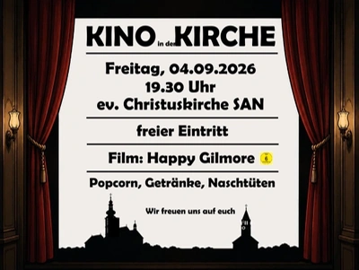 Plakat Kino in der Kirche Happy Gilmore
